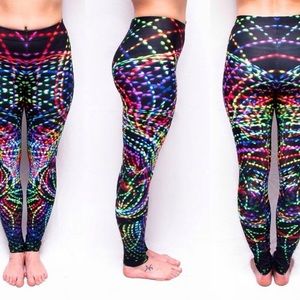 UV light reactive leggings, size M